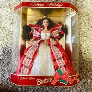 Unopened Super Rare Vintage Misprint 1997 Special Edition Happy Holidays Barbie.